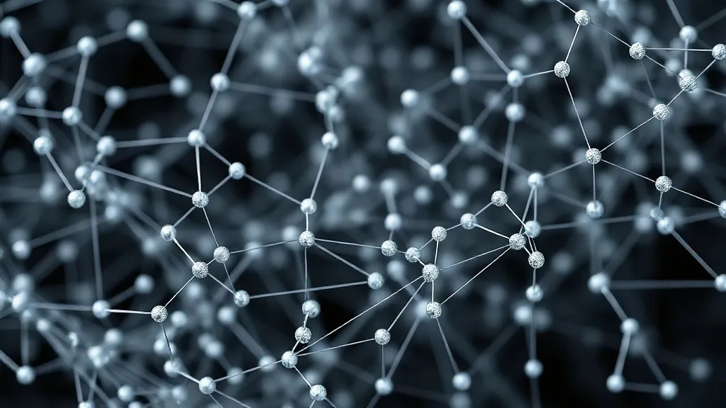 Abstract technical visualization of data structures, nodes a
